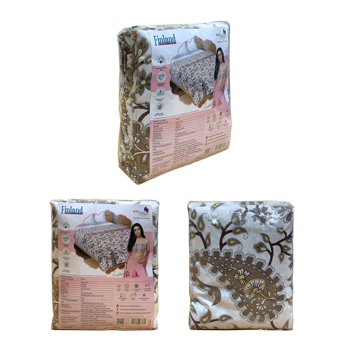 Bella Casa Fashion & Retail Ltd  Dohar Double Dohar/AC Blanket Reversible Cotton | Size: 228 X 254 CM - Finland Collection