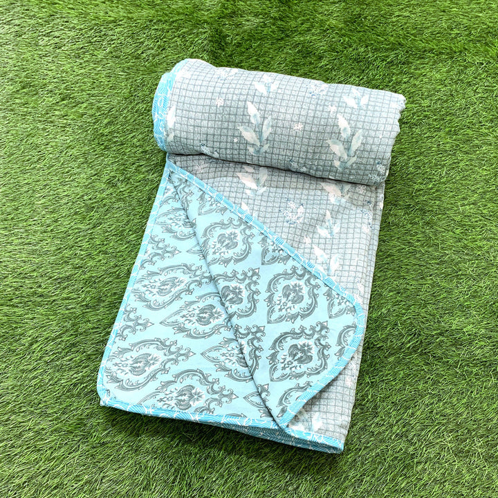 Bella Casa Fashion & Retail Ltd  Dohar Double Dohar/AC Blanket Reversible Cotton | Size: 228 X 254 CM - Finland Collection