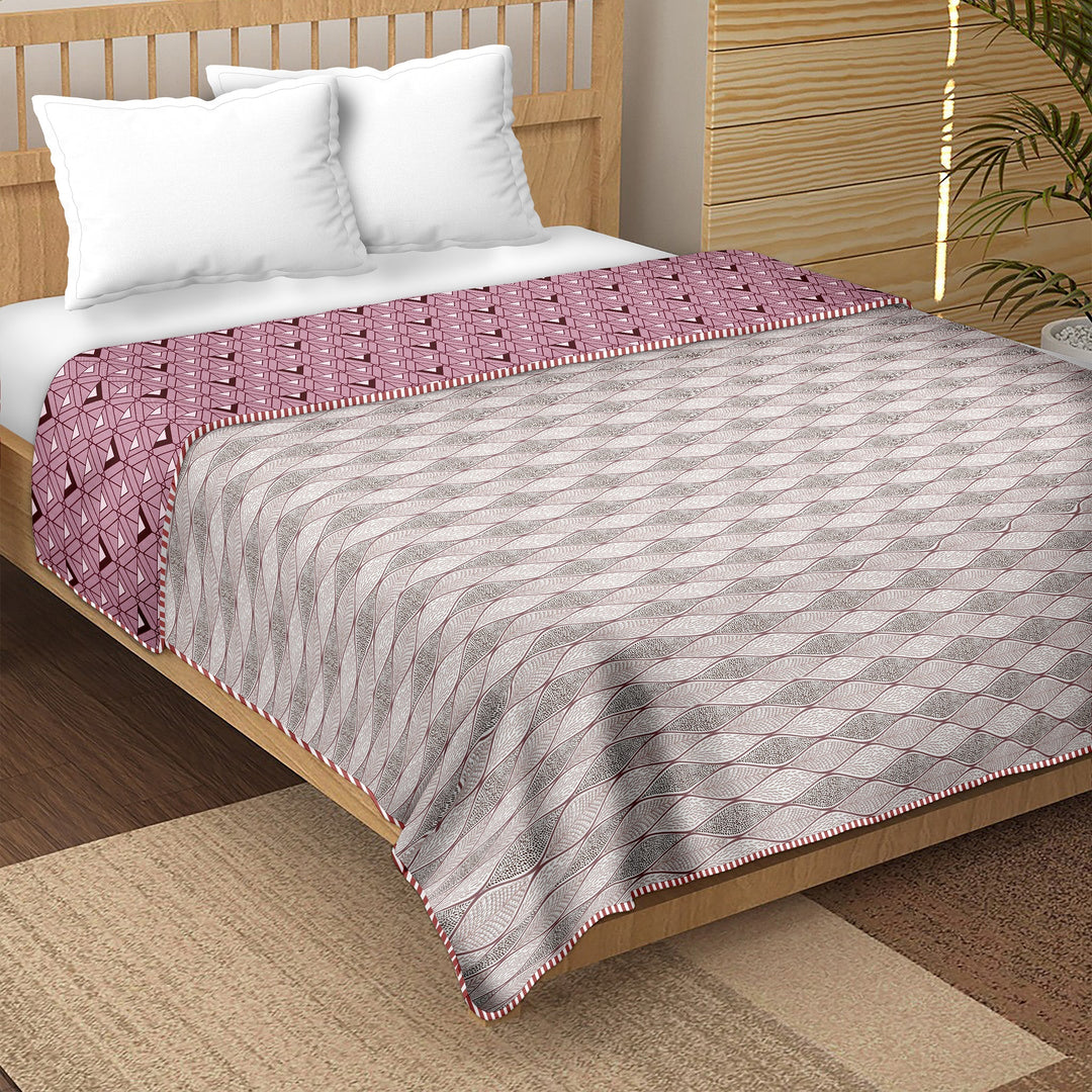 Bella Casa Fashion & Retail Ltd  Dohar Double Dohar/AC Blanket Reversible Cotton | Size: 228 X 254 CM - Finland Collection