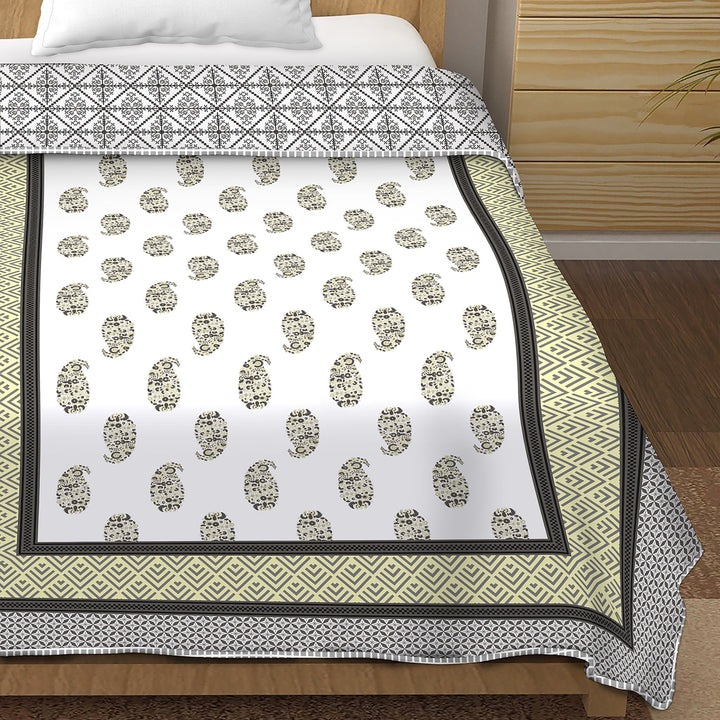 Bella Casa Fashion & Retail Ltd Dohar Single Cotton Reversible Dohar / AC Blanket  | Size: 152 X 228 CM - Canva Collection