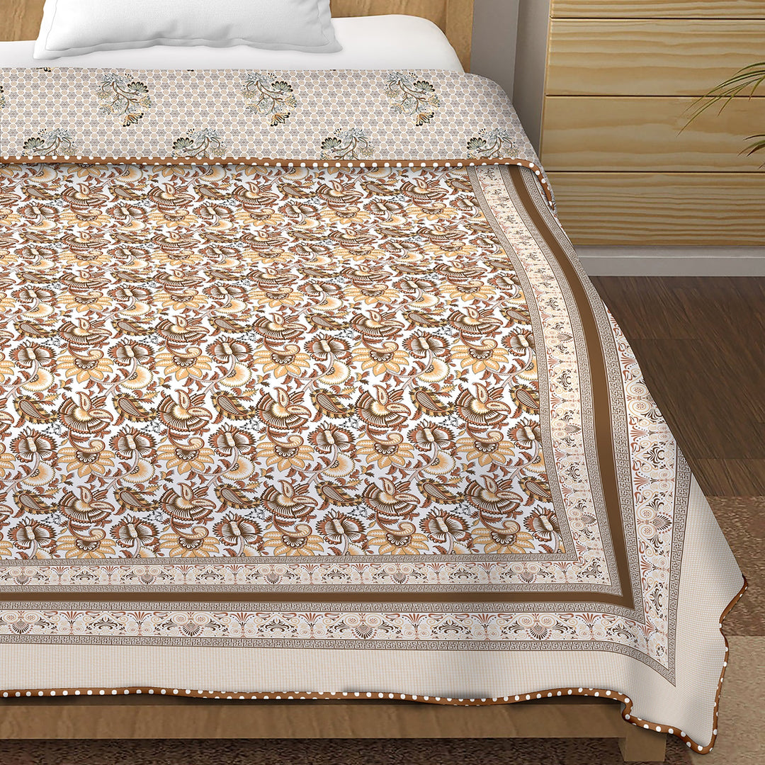 Bella Casa Fashion & Retail Ltd Dohar Single Cotton Reversible Dohar / AC Blanket  | Size: 152 X 228 CM - Canva Collection