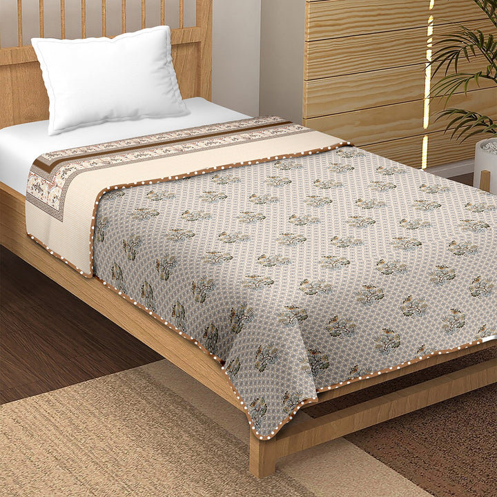 Bella Casa Fashion & Retail Ltd Dohar Single Cotton Reversible Dohar / AC Blanket  | Size: 152 X 228 CM - Canva Collection