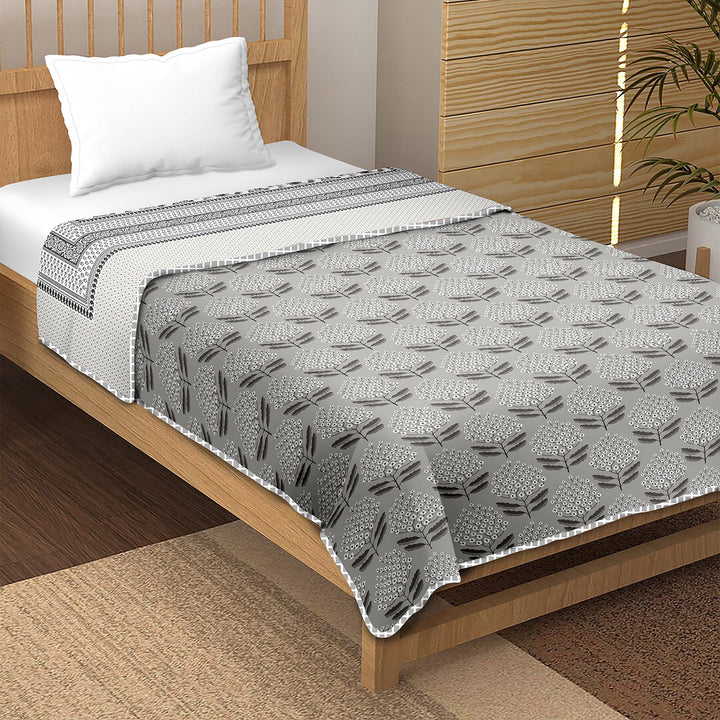 Bella Casa Fashion & Retail Ltd Dohar Single Cotton Reversible Dohar / AC Blanket  | Size: 152 X 228 CM - Canva Collection