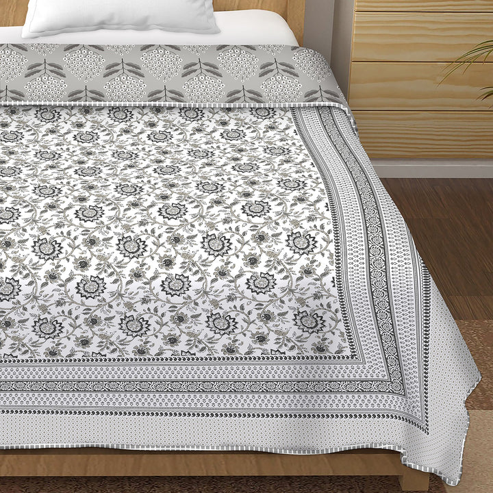 Bella Casa Fashion & Retail Ltd Dohar Single Cotton Reversible Dohar / AC Blanket  | Size: 152 X 228 CM - Canva Collection