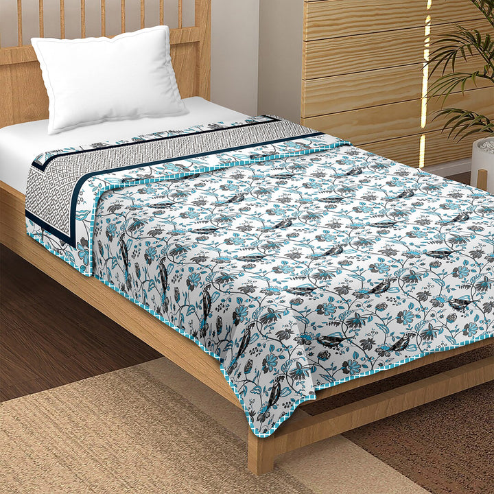 Bella Casa Fashion & Retail Ltd Dohar Single Cotton Reversible Dohar / AC Blanket | Size: 152 X 228 CM - Canva Collection