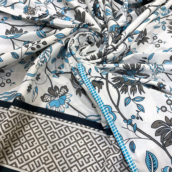 Bella Casa Fashion & Retail Ltd Dohar Single Cotton Reversible Dohar / AC Blanket | Size: 152 X 228 CM - Canva Collection