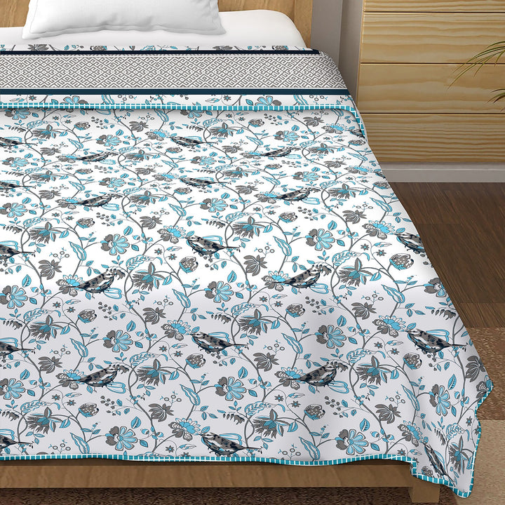 Bella Casa Fashion & Retail Ltd Dohar Single Cotton Reversible Dohar / AC Blanket | Size: 152 X 228 CM - Canva Collection