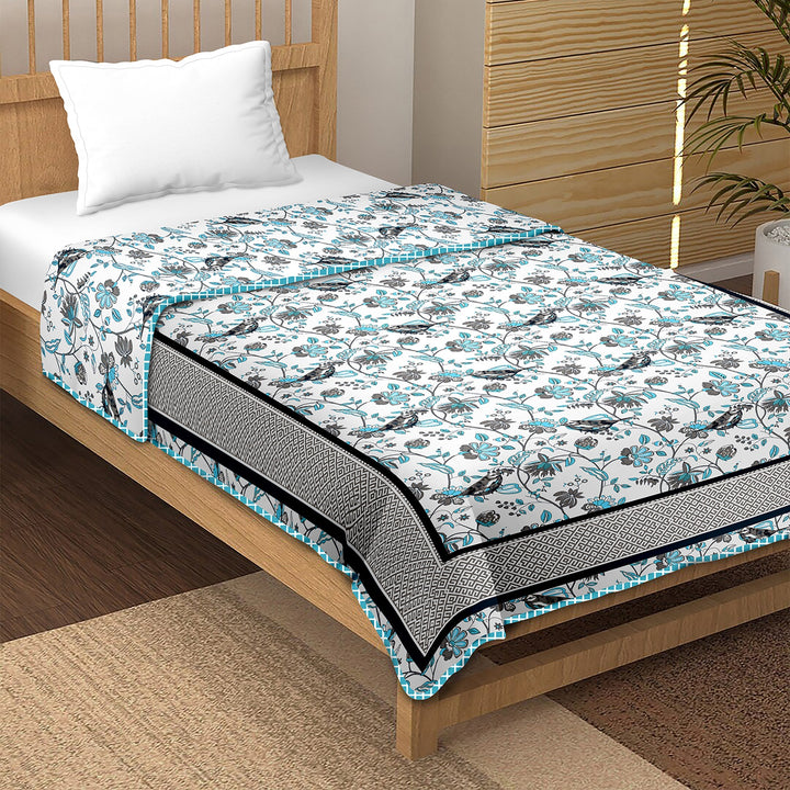 Bella Casa Fashion & Retail Ltd Dohar Single Cotton Reversible Dohar / AC Blanket | Size: 152 X 228 CM - Canva Collection