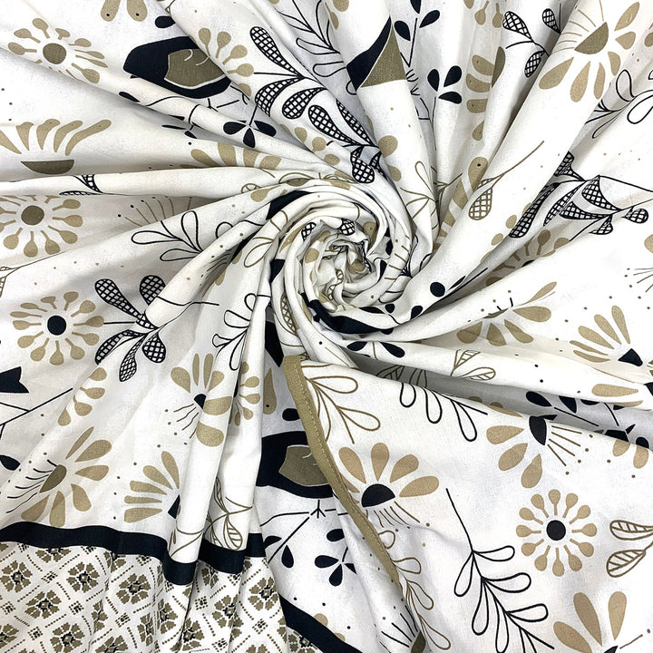 Bella Casa Fashion & Retail Ltd Dohar Single Cotton Reversible Dohar / AC Blanket | Size: 152 X 228 CM - Canva Collection