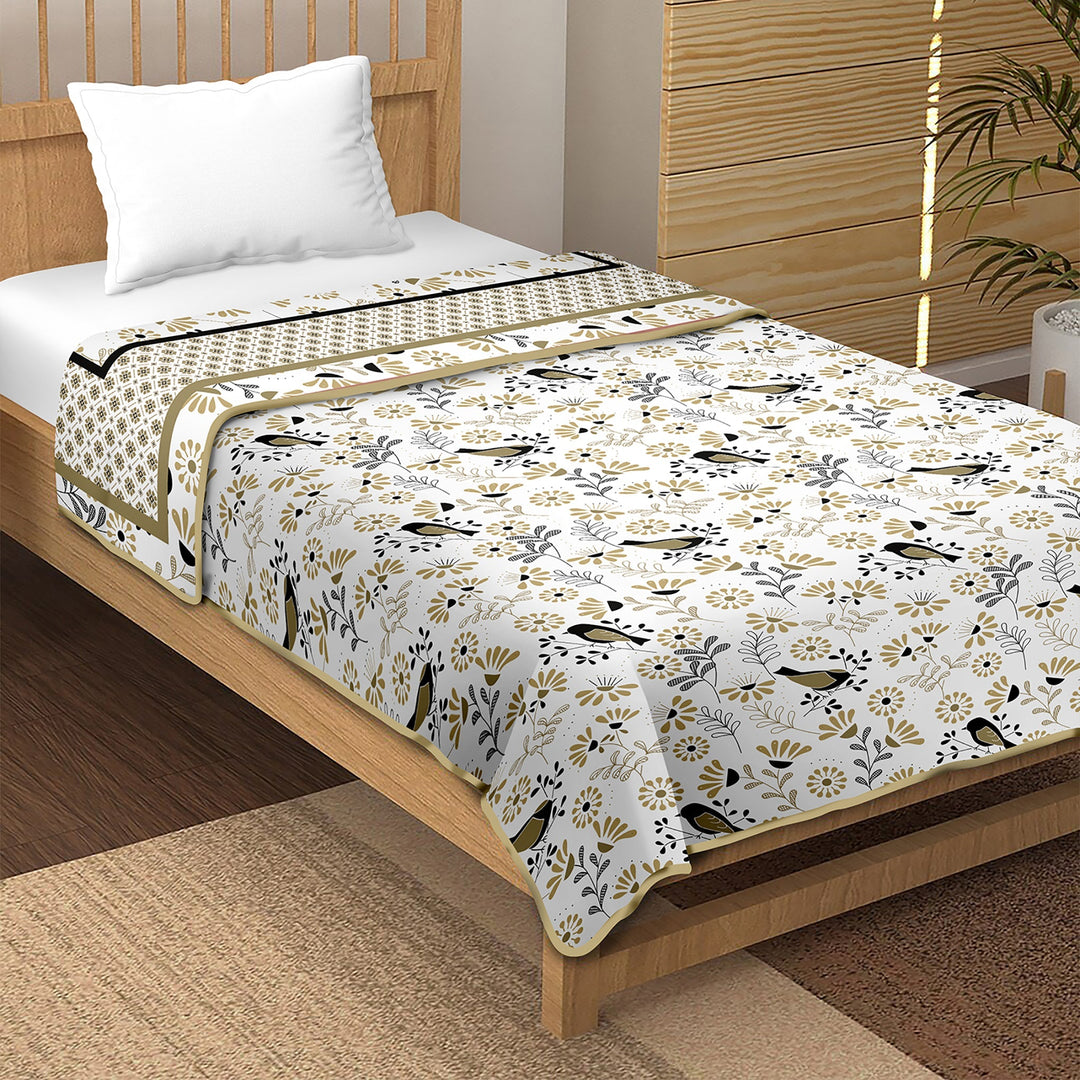 Bella Casa Fashion & Retail Ltd Dohar Single Cotton Reversible Dohar / AC Blanket | Size: 152 X 228 CM - Canva Collection