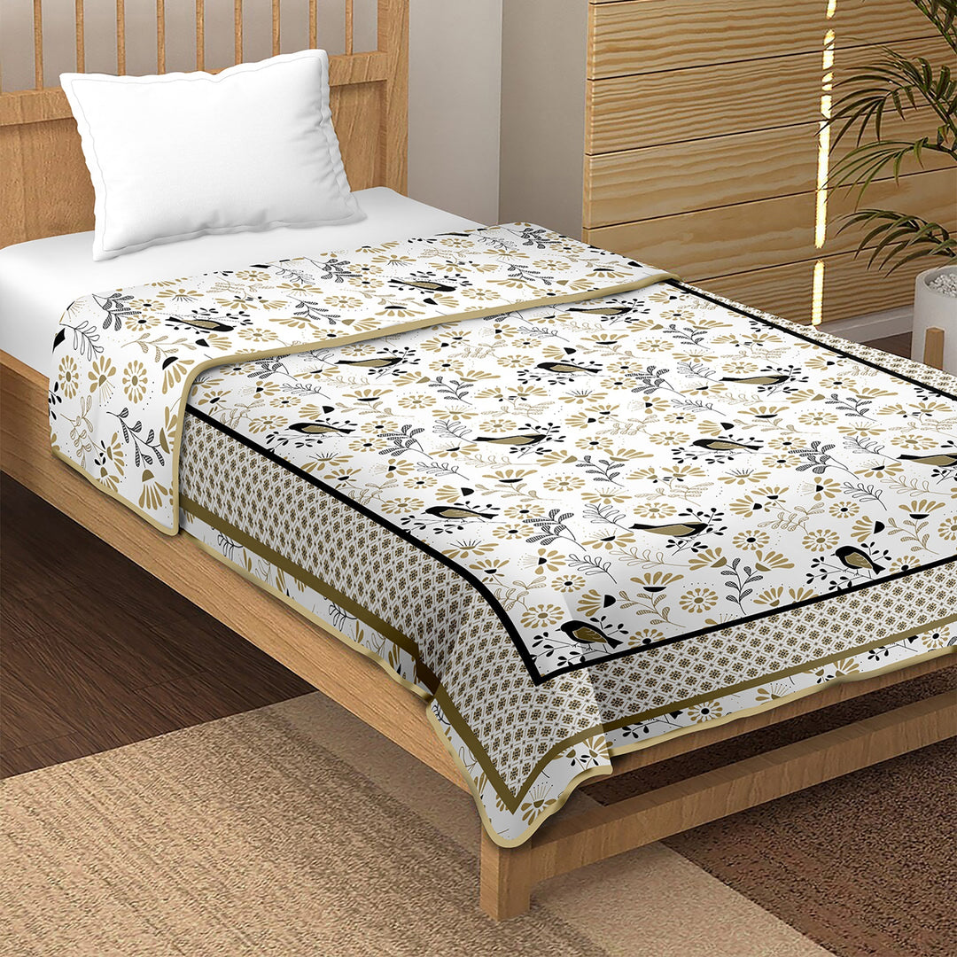 Bella Casa Fashion & Retail Ltd Dohar Single Cotton Reversible Dohar / AC Blanket | Size: 152 X 228 CM - Canva Collection