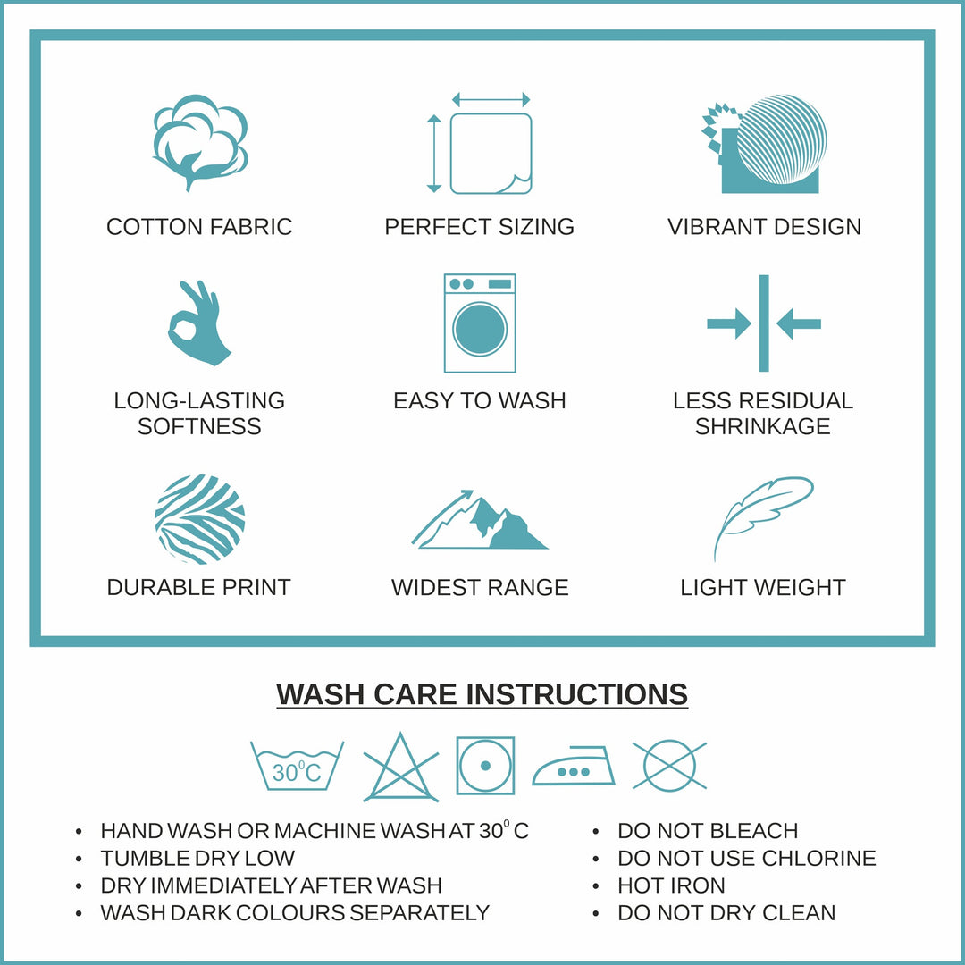 Bella Casa Fashion & Retail Ltd Dohar Single Cotton Reversible Dohar / AC Blanket  | Size: 152 X 228 CM - Canva Collection