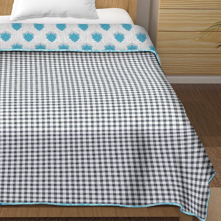 Bella Casa Fashion & Retail Ltd  Dohar Single Cotton Reversible Dohar / AC Blanket  | Size: 152 X 228 CM - Canva Collection
