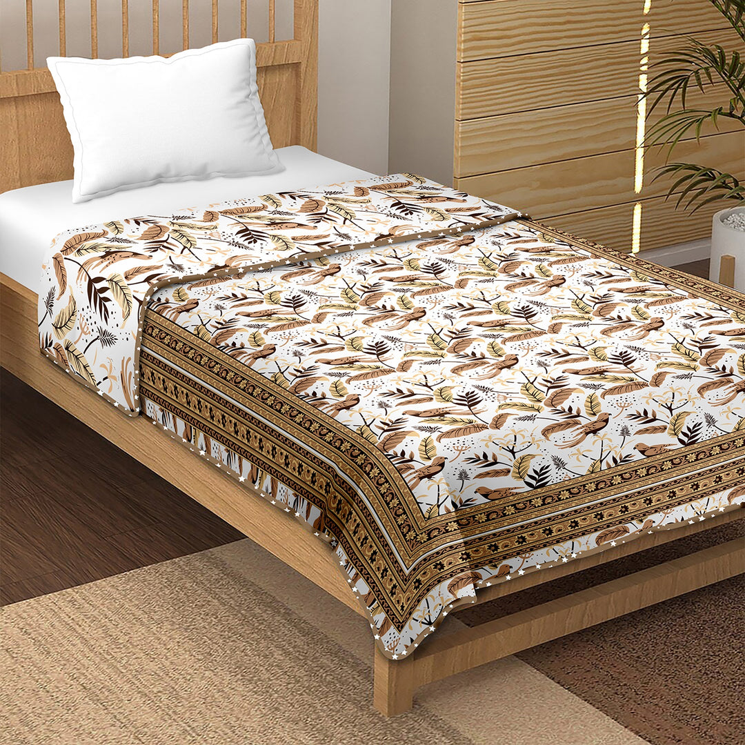 Bella Casa Fashion & Retail Ltd Dohar Single Dohar / AC Blanket Reversible| Size: 152 X 228 CM - Canva Collection