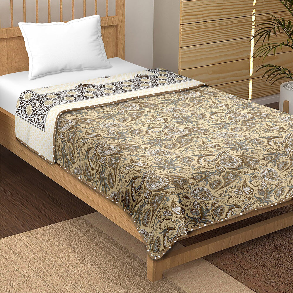 Bella Casa Fashion & Retail Ltd Dohar Single Dohar / AC Blanket Reversible| Size: 152 X 228 CM - Canva Collection