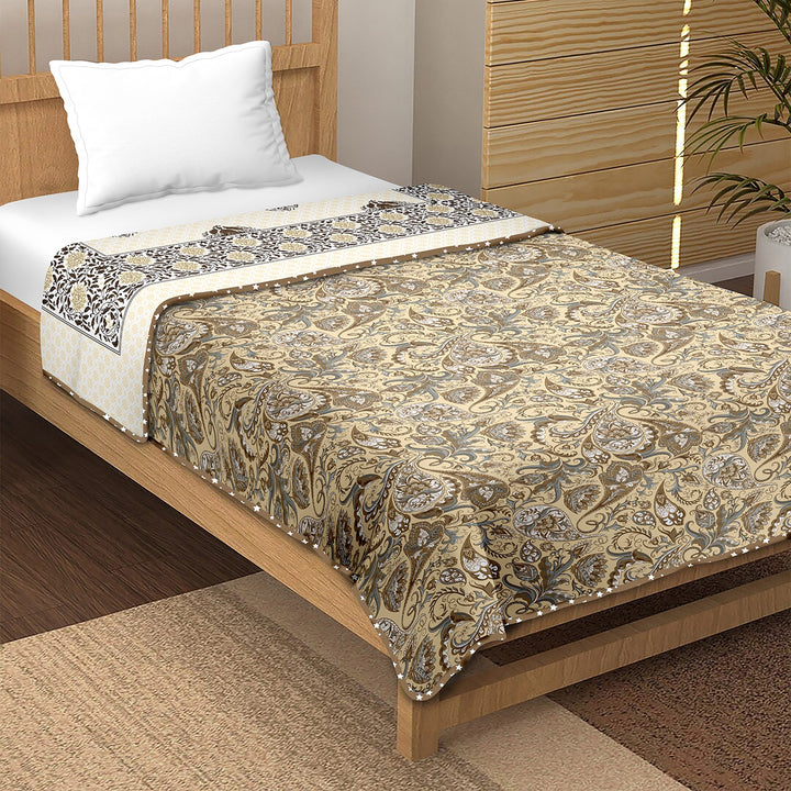 Bella Casa Fashion & Retail Ltd Dohar Single Dohar / AC Blanket Reversible| Size: 152 X 228 CM - Canva Collection