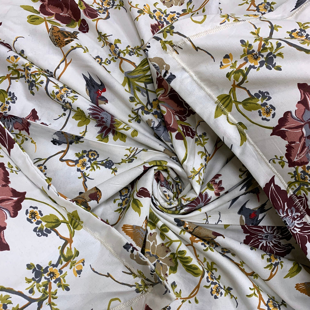 Bella Casa Fashion & Retail Ltd  Double Bedsheet King Size Cotton Floral Multi Colour with 2 Pillow Covers - Genteel Collection