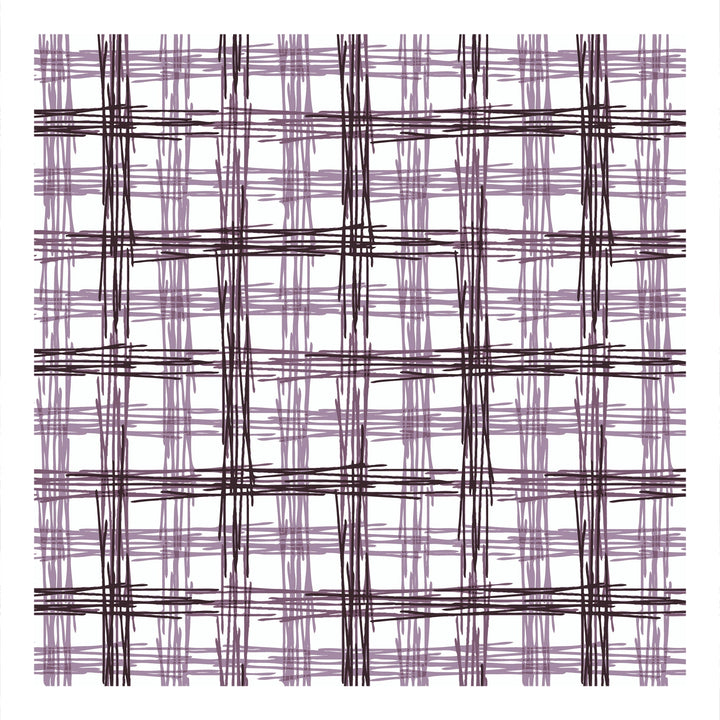 Bella Casa Fashion & Retail Ltd  Double Bedsheet King Size Cotton Geometric Purple Colour with 2 Pillow Covers - Genteel Collection