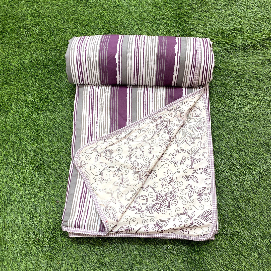 Bella Casa Fashion & Retail Ltd  Double Dohar/AC Blanket Reversible Cotton | Size: 228 X 254 CM - Finland Collection