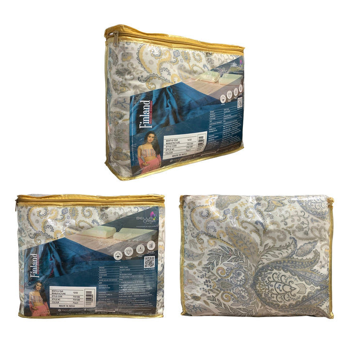 Double Dohar/AC Blanket Reversible Cotton | Size: 228 X 254 CM - Finland Collection
