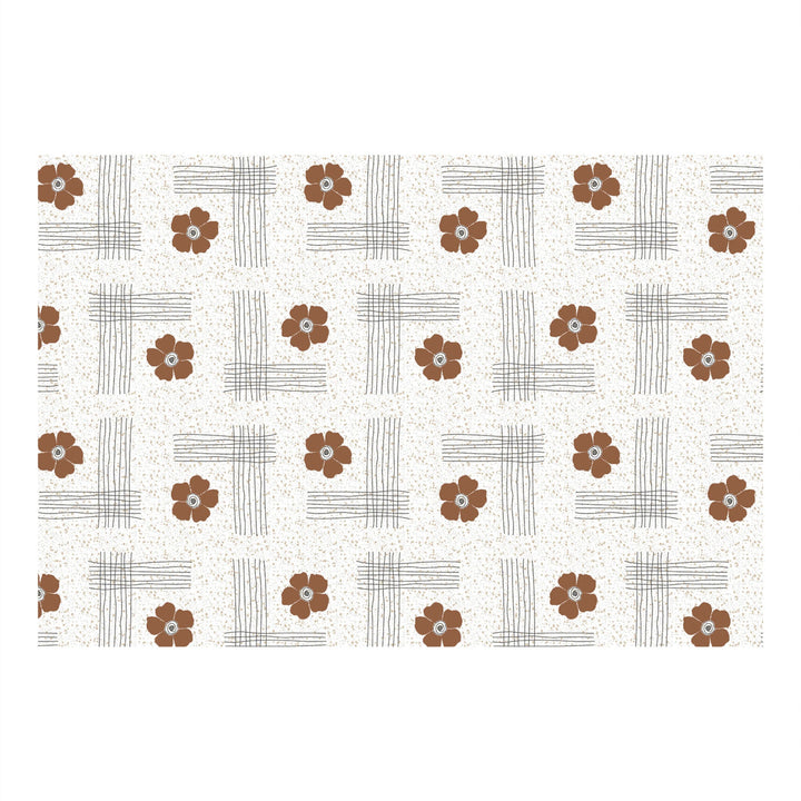Bella Casa Fashion & Retail Ltd  Double King Size Cotton Abstract Brown Colour Bedsheet with 2 Pillow Covers - Genteel Collection