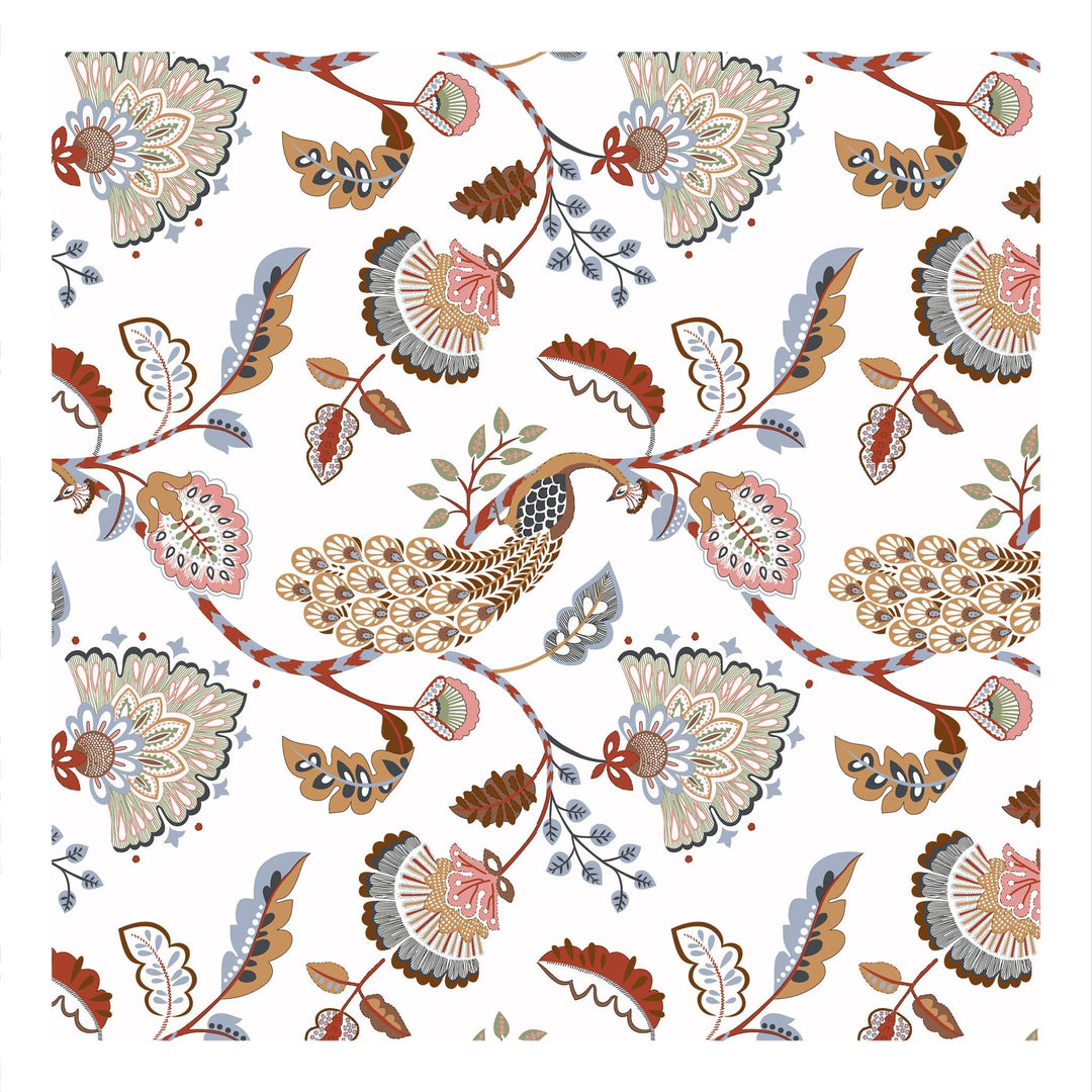 Bella Casa Fashion & Retail Ltd  Double King Size Cotton Floral Brown Colour Bedsheet with 2 Pillow Covers - Genteel Collection