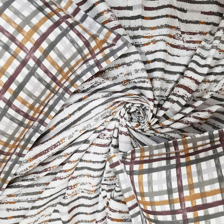 Bella Casa Fashion & Retail Ltd  Double King Size Cotton Geometric Multi Colour Bedsheet with 2 Pillow Covers - Genteel Collection