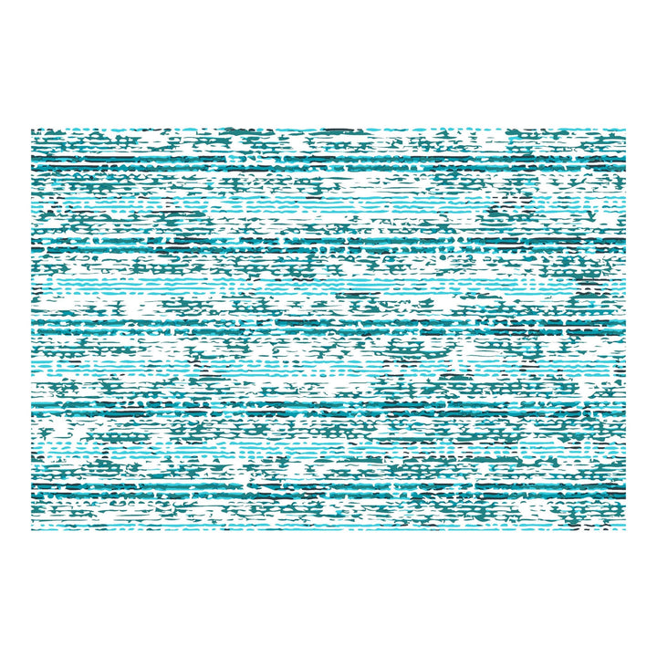 Bella Casa Fashion & Retail Ltd  Double King Size Cotton Geometric Teal Colour Bedsheet with 2 Pillow Covers - Genteel Collection