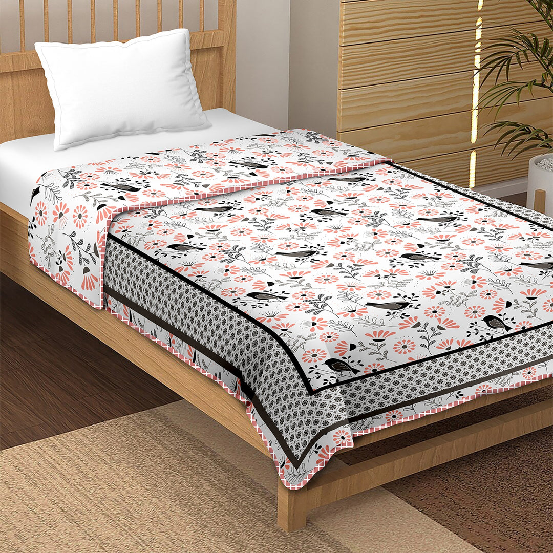 Bella Casa Fashion & Retail Ltd  Single Cotton Reversible Dohar / AC Blanket | Size: 152 X 228 CM - Canva Collection